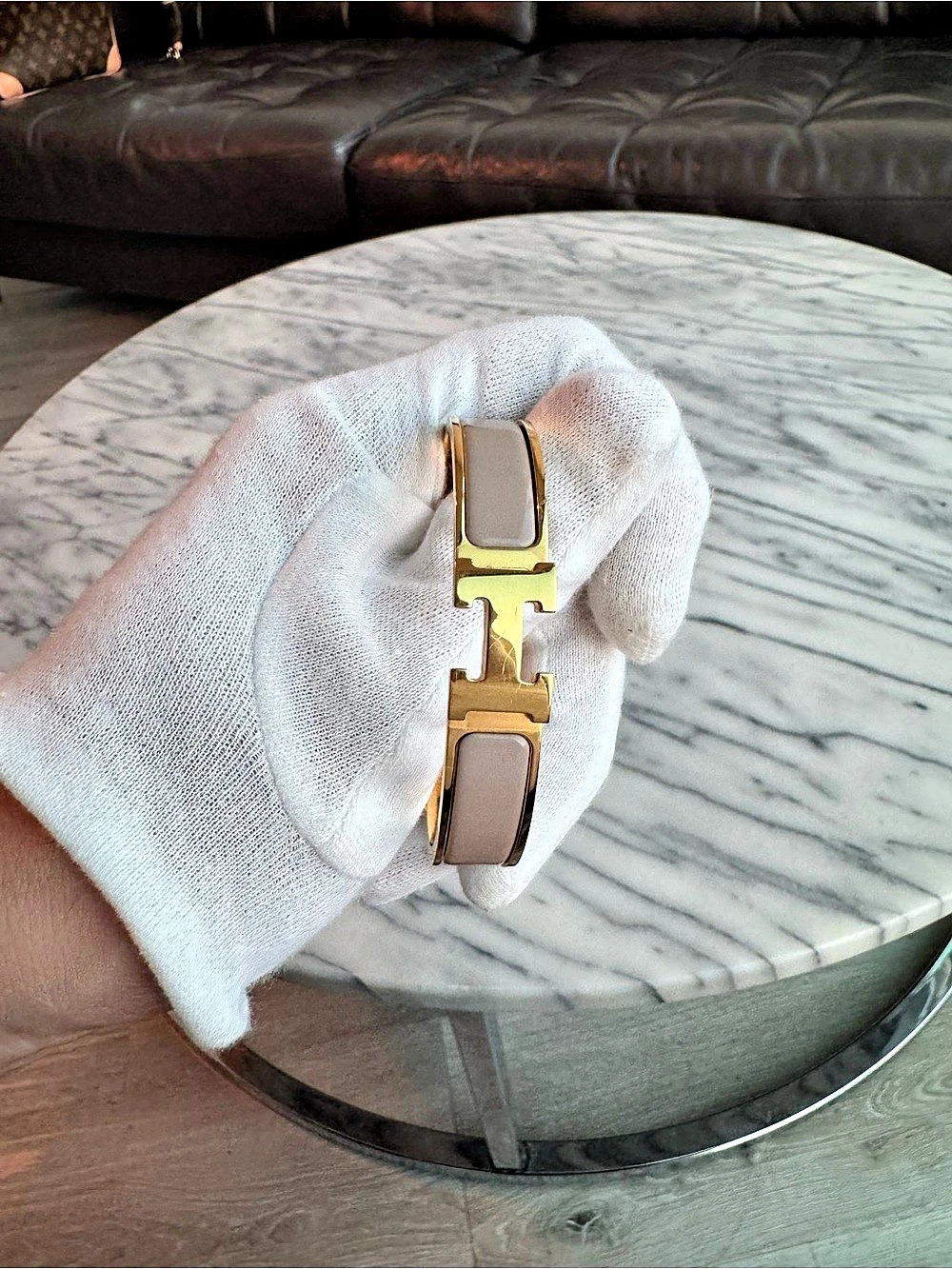 🐎 Hermès Clic H Bracelet in Gold